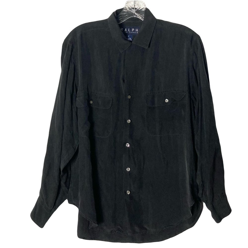 Ralph Lauren Black Label Black Button Down Shirt